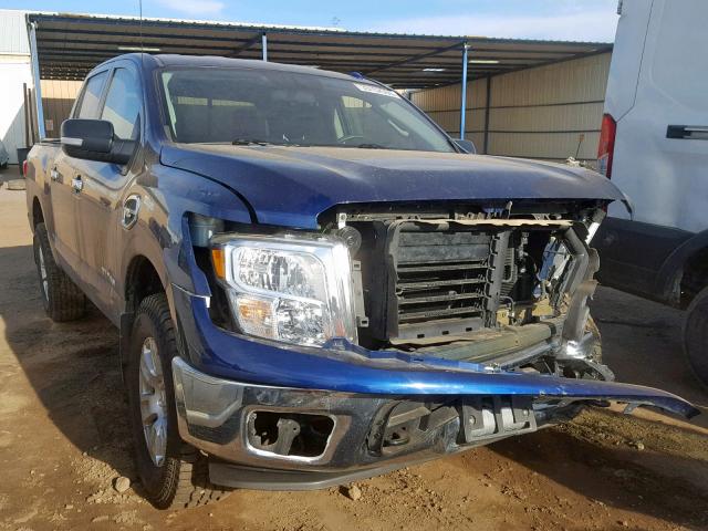 1N6AA1EJ8HN524114 - 2017 NISSAN TITAN S BLUE photo 1