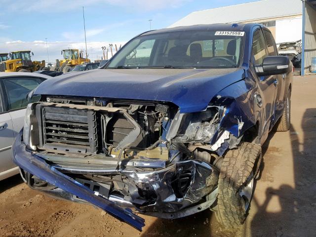 1N6AA1EJ8HN524114 - 2017 NISSAN TITAN S BLUE photo 2