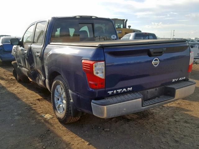 1N6AA1EJ8HN524114 - 2017 NISSAN TITAN S BLUE photo 3