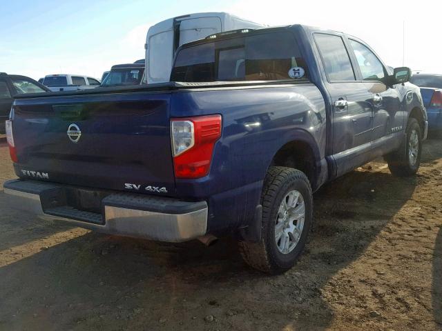 1N6AA1EJ8HN524114 - 2017 NISSAN TITAN S BLUE photo 4