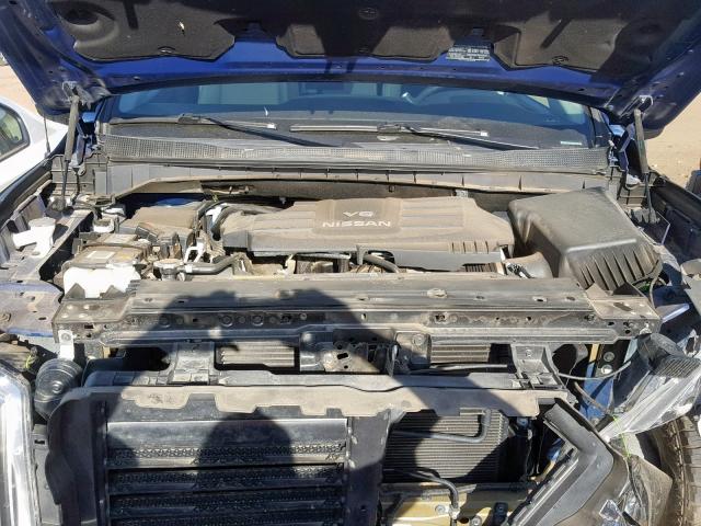 1N6AA1EJ8HN524114 - 2017 NISSAN TITAN S BLUE photo 7