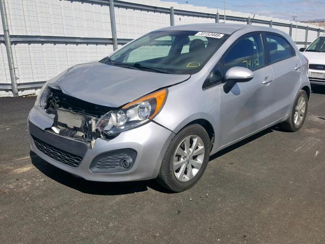 KNADN5A32D6311681 - 2013 KIA RIO EX SILVER photo 2