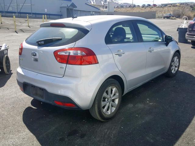 KNADN5A32D6311681 - 2013 KIA RIO EX SILVER photo 4