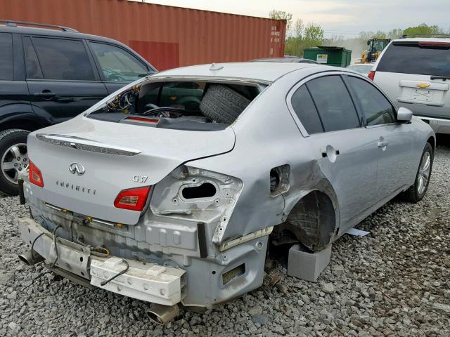 JN1CV6AP0DM304721 - 2013 INFINITI G37 BASE SILVER photo 4