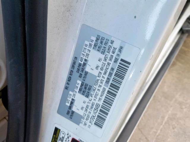 JM1CR2WLXA0364668 - 2010 MAZDA 5 WHITE photo 10