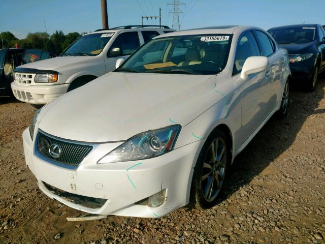 JTHBK262485060139 - 2008 LEXUS IS 250 WHITE photo 2