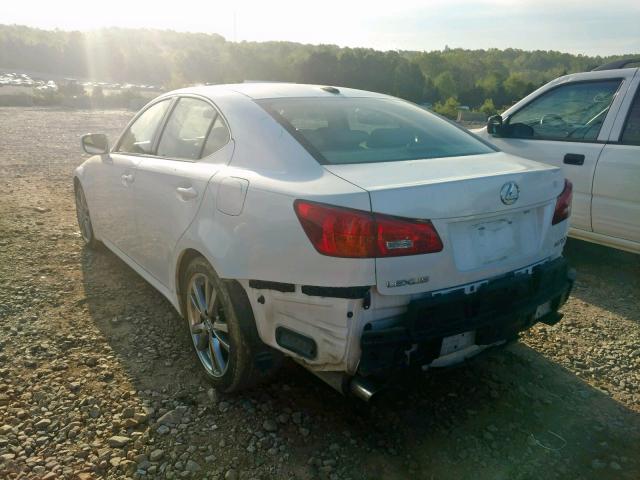 JTHBK262485060139 - 2008 LEXUS IS 250 WHITE photo 3