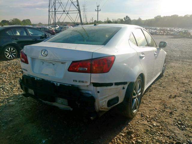 JTHBK262485060139 - 2008 LEXUS IS 250 WHITE photo 4