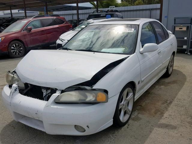 3N1AB51A82L728693 - 2002 NISSAN SENTRA SE- WHITE photo 2