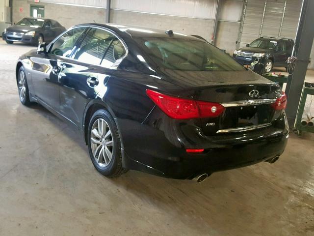 JN1BV7AR1FM412318 - 2015 INFINITI Q50 BASE BLACK photo 3