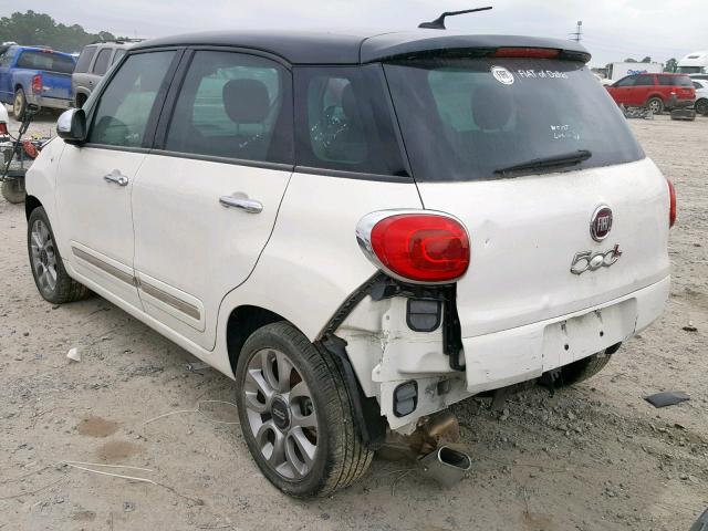 ZFBCFACH2EZ029489 - 2014 FIAT 500L LOUNG WHITE photo 3