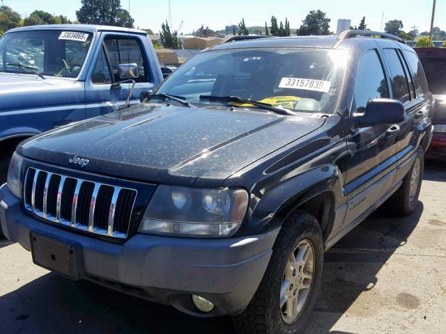 1J4GX48S54C199472 - 2004 JEEP GRAND CHER BLACK photo 2