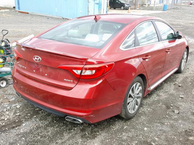 5NPE34AFXGH389234 - 2016 HYUNDAI SONATA SPO RED photo 4