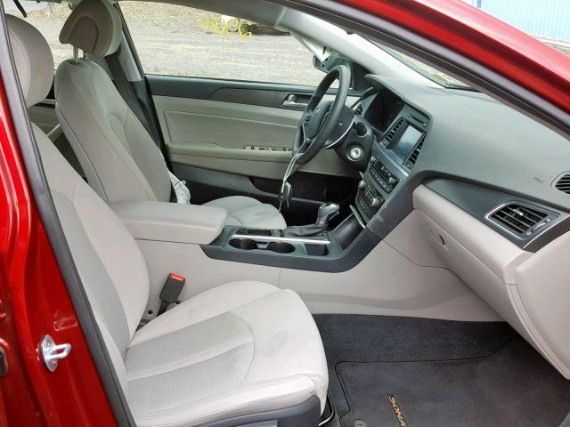 5NPE34AFXGH389234 - 2016 HYUNDAI SONATA SPO RED photo 5