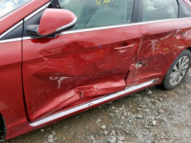 5NPE34AFXGH389234 - 2016 HYUNDAI SONATA SPO RED photo 9