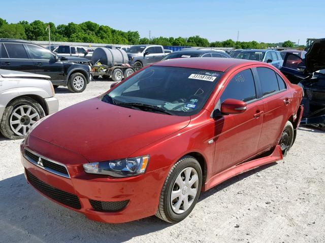 JA32U2FU0FU018372 - 2015 MITSUBISHI LANCER ES RED photo 2