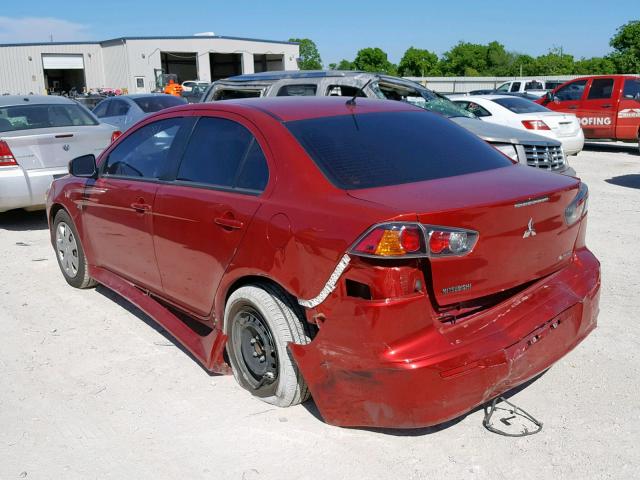 JA32U2FU0FU018372 - 2015 MITSUBISHI LANCER ES RED photo 3