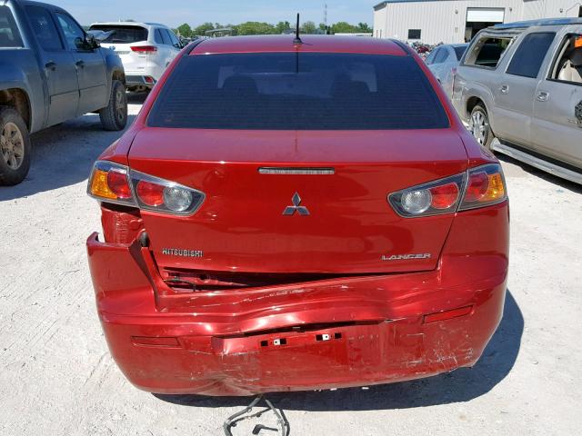 JA32U2FU0FU018372 - 2015 MITSUBISHI LANCER ES RED photo 9