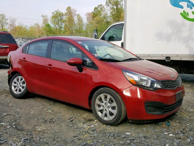 KNADM4A33E6384413 - 2014 KIA RIO LX RED photo 1