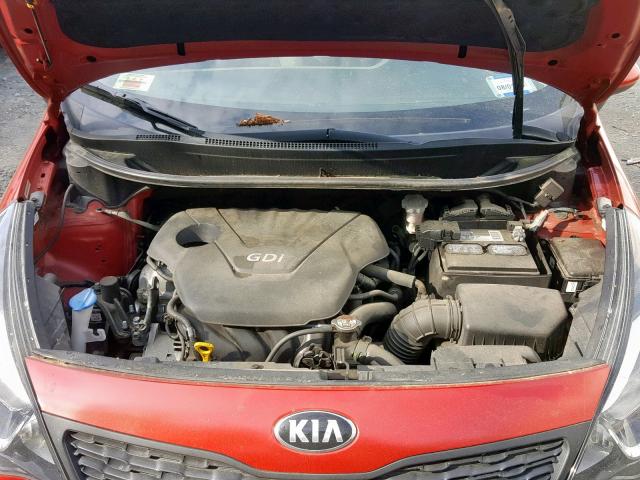 KNADM4A33E6384413 - 2014 KIA RIO LX RED photo 7