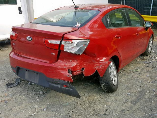 KNADM4A33E6384413 - 2014 KIA RIO LX RED photo 9