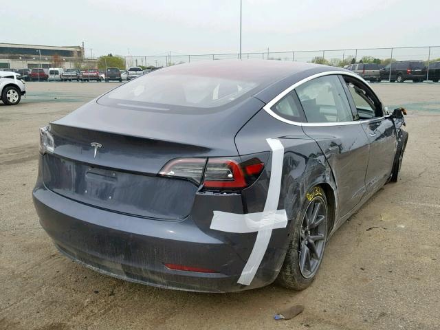 5YJ3E1EA8JF031506 - 2018 TESLA MODEL 3 GRAY photo 4