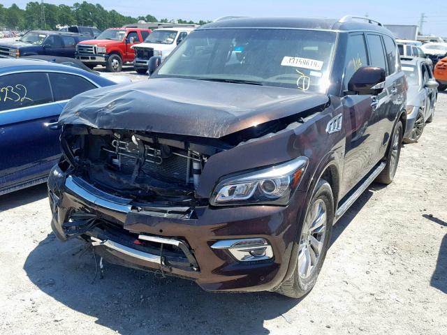 JN8AZ2NF9H9644742 - 2017 INFINITI QX80 BASE BROWN photo 2