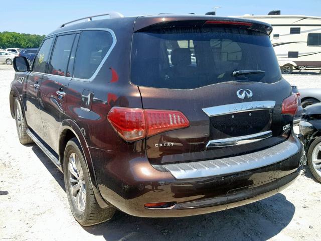 JN8AZ2NF9H9644742 - 2017 INFINITI QX80 BASE BROWN photo 3