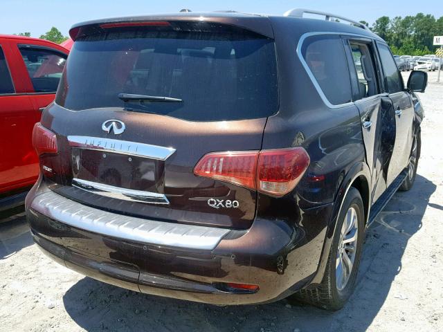 JN8AZ2NF9H9644742 - 2017 INFINITI QX80 BASE BROWN photo 4