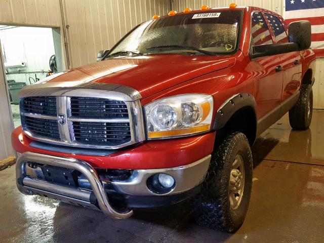 3D7KS29C96G159072 - 2006 DODGE RAM 2500 RED photo 2