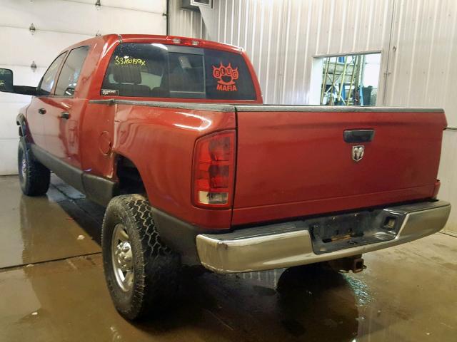 3D7KS29C96G159072 - 2006 DODGE RAM 2500 RED photo 3