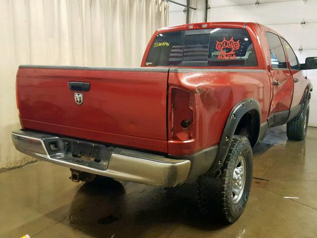 3D7KS29C96G159072 - 2006 DODGE RAM 2500 RED photo 4