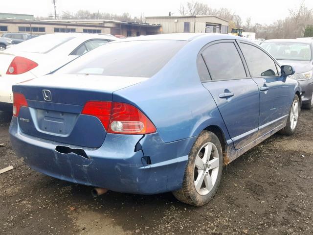 2HGFA16968H509618 - 2008 HONDA CIVIC EXL BLUE photo 4