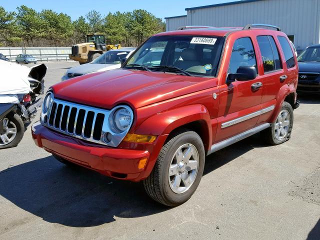 1J4GL58K75W688876 - 2005 JEEP LIBERTY LI RED photo 2