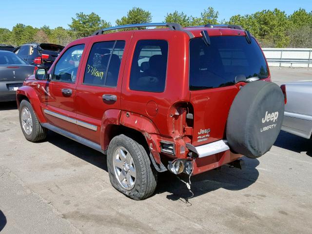 1J4GL58K75W688876 - 2005 JEEP LIBERTY LI RED photo 3