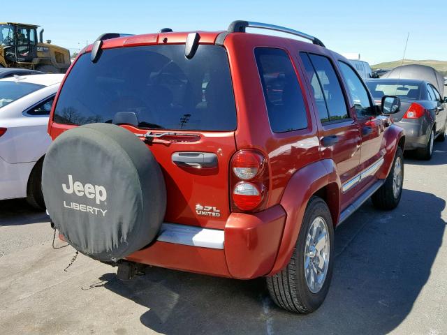 1J4GL58K75W688876 - 2005 JEEP LIBERTY LI RED photo 4