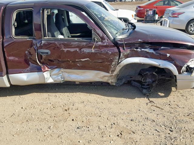 1D7GL42KX4S561186 - 2004 DODGE DAKOTA SLT MAROON photo 9