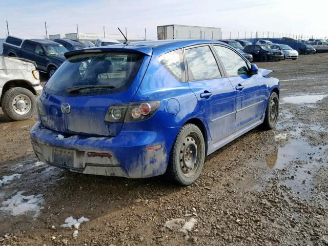 JM1BK343X81173362 - 2008 MAZDA 3 HATCHBAC BLUE photo 4