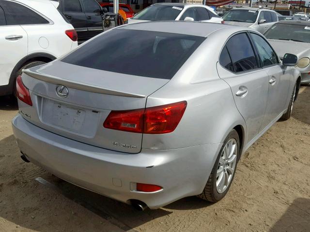 JTHBK262862015199 - 2006 LEXUS IS 250 SILVER photo 4