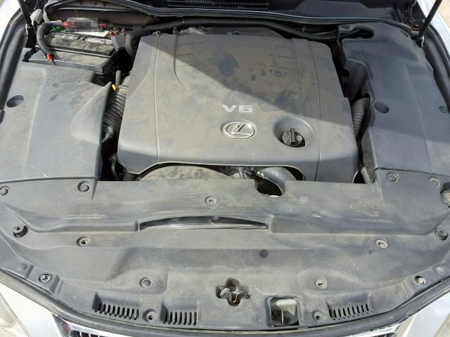 JTHBK262862015199 - 2006 LEXUS IS 250 SILVER photo 7