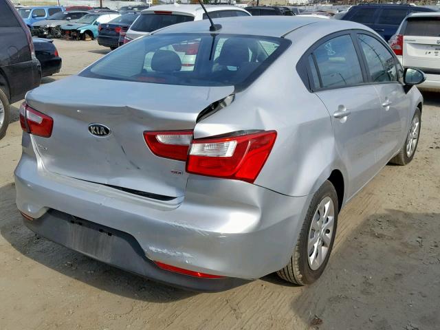 KNADM4A34H6006590 - 2017 KIA RIO LX SILVER photo 4