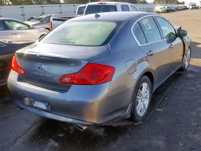 JN1CV6AR1DM758543 - 2013 INFINITI G37 GRAY photo 4