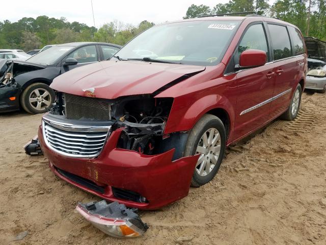 2C4RC1BG5DR820956 - 2013 CHRYSLER TOWN & COU RED photo 2