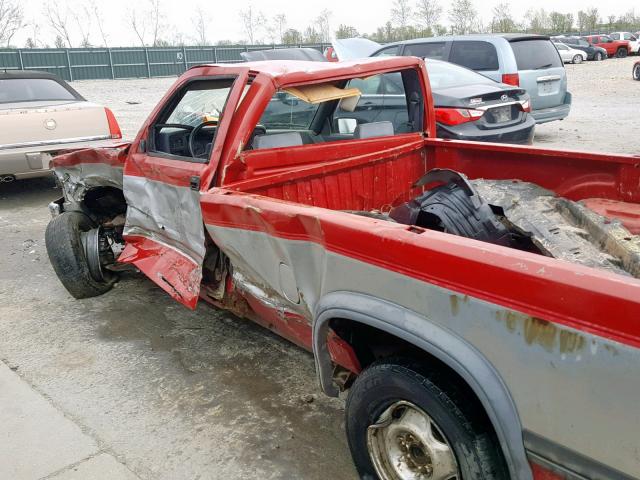 1B7FL26X3MS226318 - 1991 DODGE DAKOTA RED photo 10