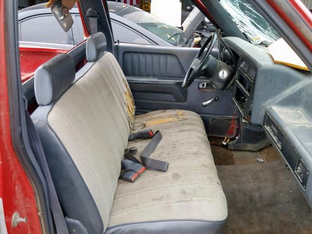 1B7FL26X3MS226318 - 1991 DODGE DAKOTA RED photo 5