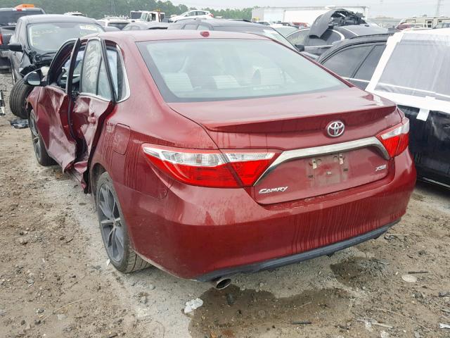 4T1BK1FK2HU577808 - 2017 TOYOTA CAMRY XSE RED photo 3