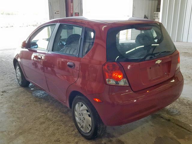 KL1TD66686B667371 - 2006 CHEVROLET AVEO BASE Қызыл фото 3