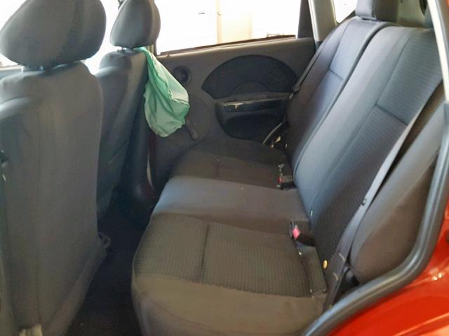 KL1TD66686B667371 - 2006 CHEVROLET AVEO BASE Қызыл фото 6