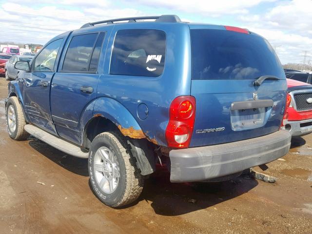 1D4HB38N64F231926 - 2004 DODGE DURANGO ST BLUE photo 3