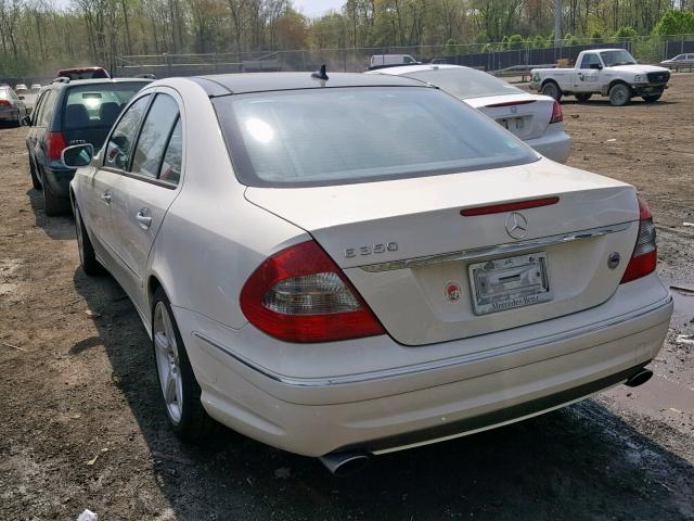 WDBUF56X59B420032 - 2009 MERCEDES-BENZ E 350 WHITE photo 3